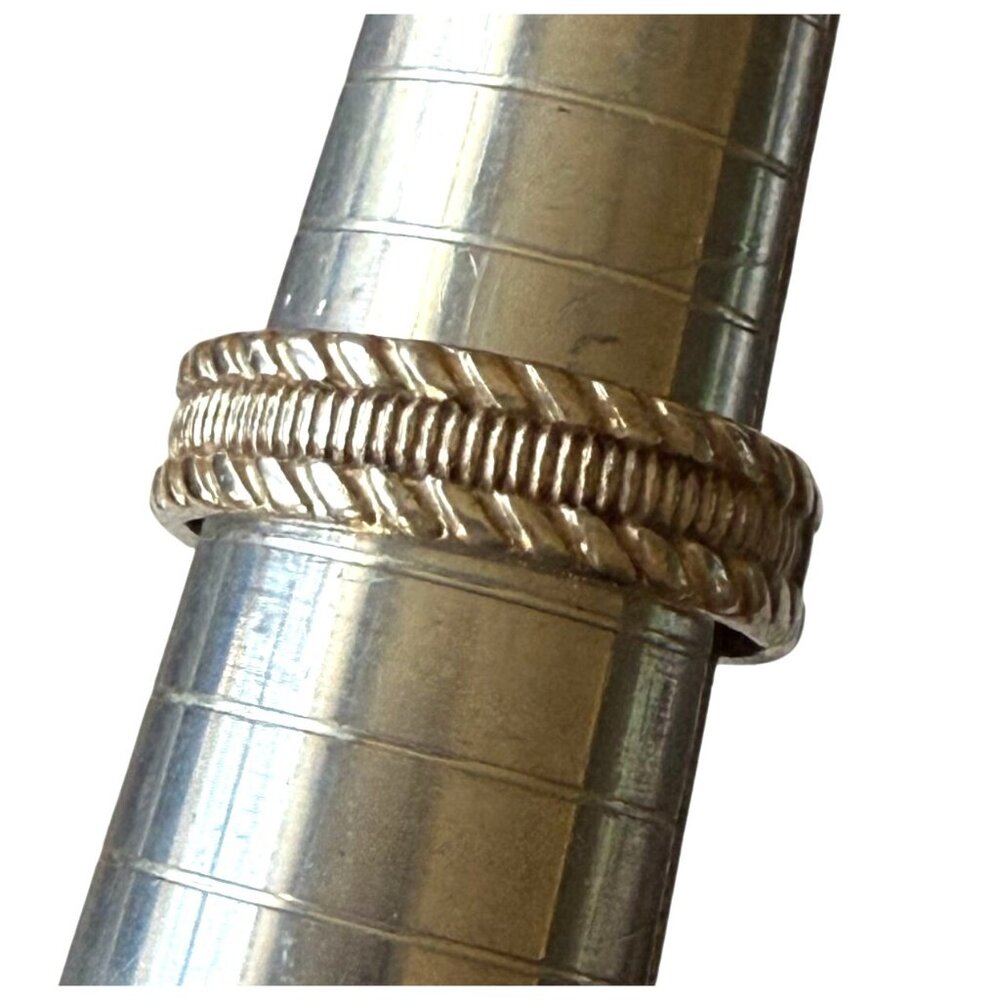 IMC 925 Sterling Silver Twisted Band Ring Size 6 USA Wedding Casual Everyday